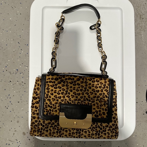 Diane Von Furstenberg Vintage Leopard Pony Hair Handbag - Picture 6 of 12